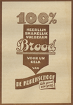 717277 Advertentie voor brood van Mij. De Korenschoof, bakkerij, Kaatstraat te Utrecht.